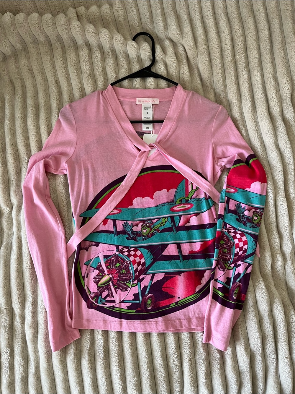 Custo Barcelona Archive Tie Front Graphic Top